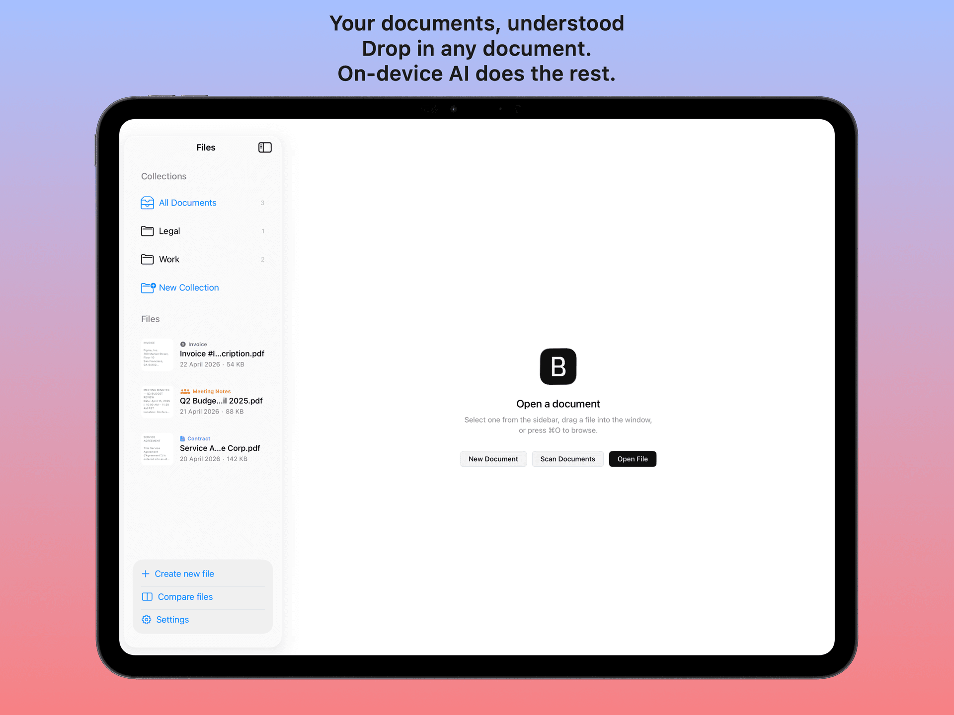 BrieFolio document type detection