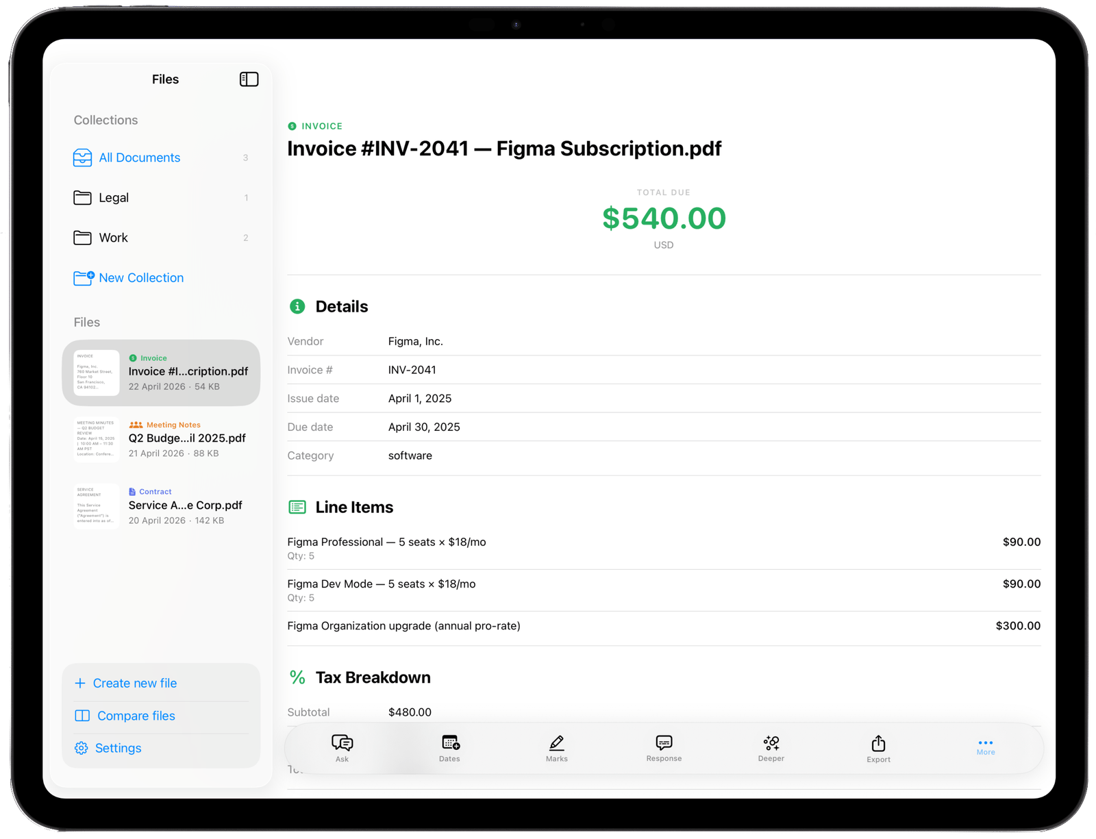 Document insight screenshot