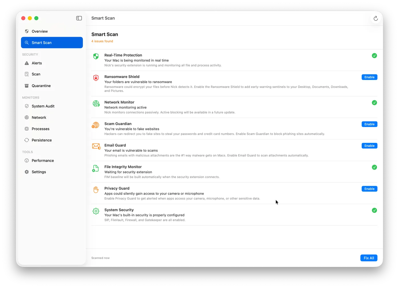 Nick Ransomware Shield — canary files and automatic quarantine